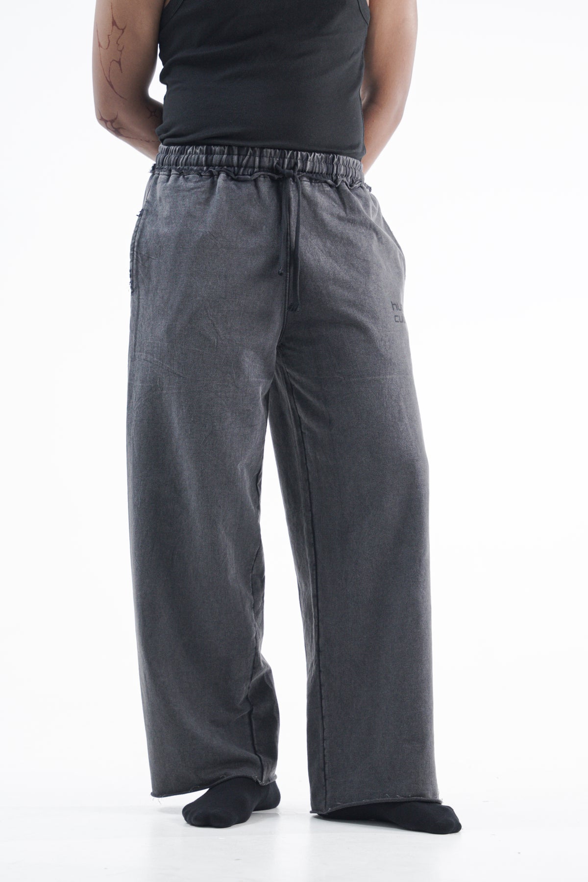 Black faded lose-fit joggers