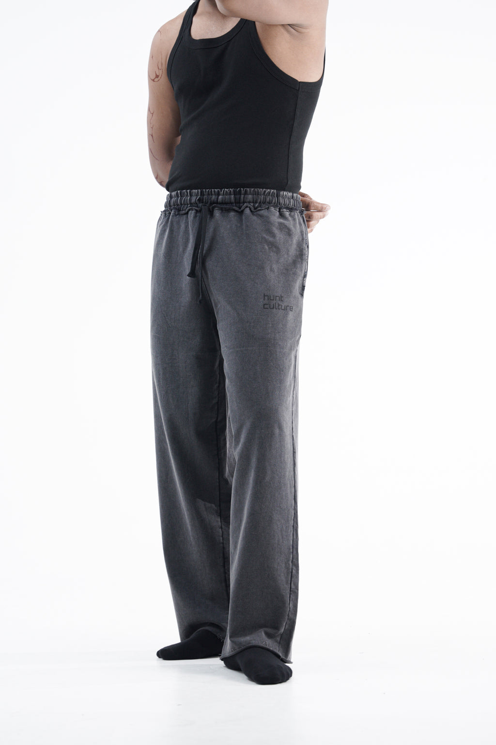 Black faded lose-fit joggers