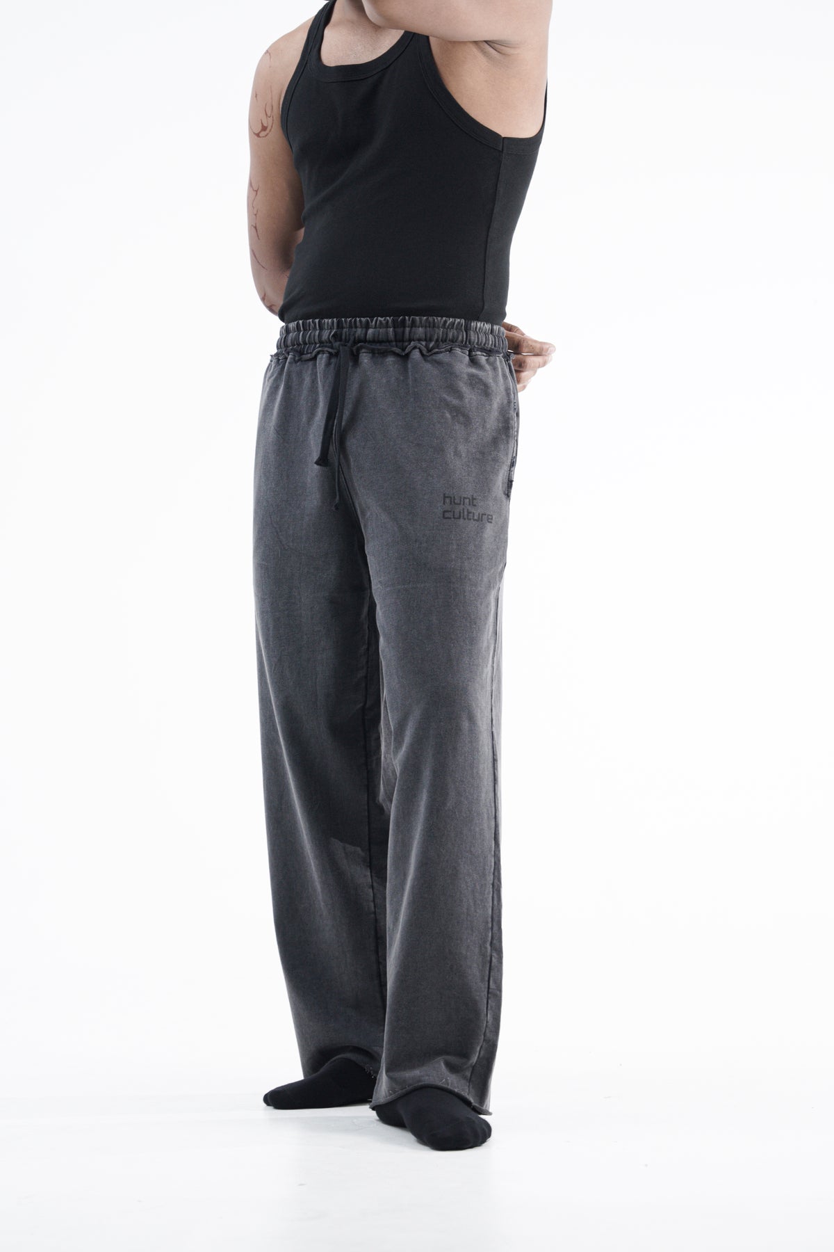 Black faded lose-fit joggers